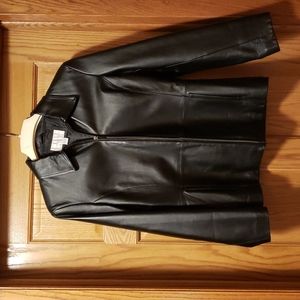 Black leather jacket Sz Medium